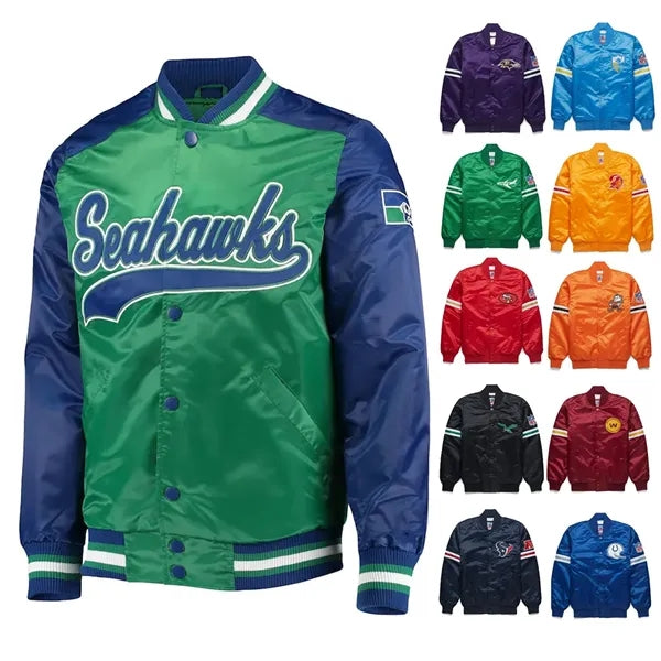 Mens Full Snap Varsity Jacket