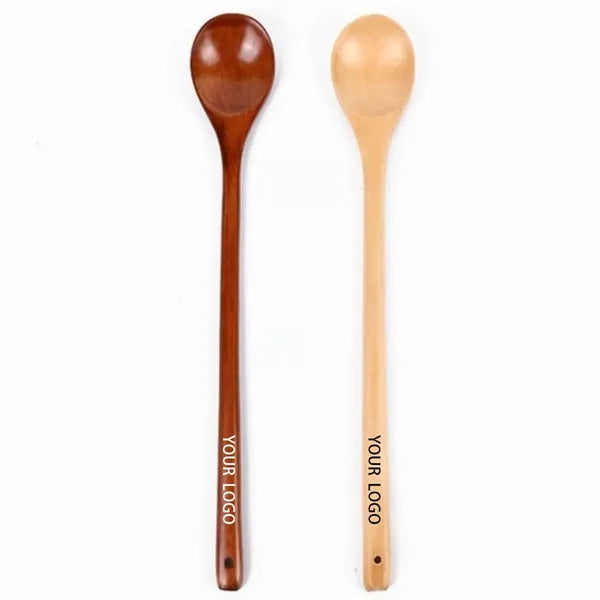 Long Handle Wooden Spoon Mixing Stirring"