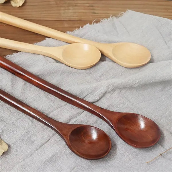 Long Handle Wooden Spoon Mixing Stirring"