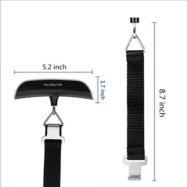 Portable Digital Luggage Scale with Temperature Sensor