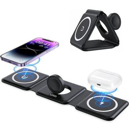 3 In 1 Foldable Magnetic Wireless Charger