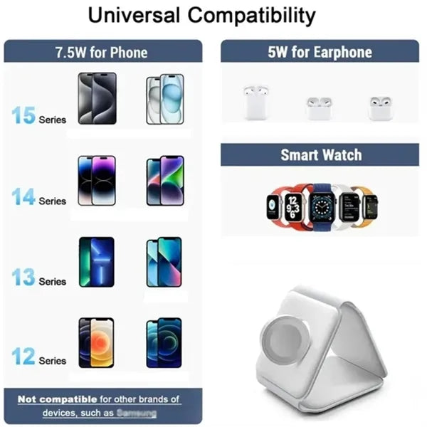 3 In 1 Foldable Magnetic Wireless Charger