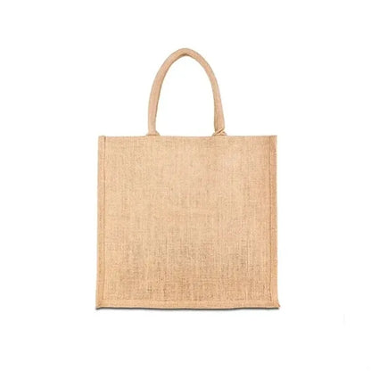 12 " x 14 "Jute Cotton Tote w/ Webbing Handle