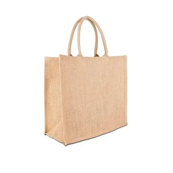 12 " x 14 "Jute Cotton Tote w/ Webbing Handle