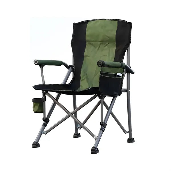 Two-tone Folding Camping Chair W/ Side Pocket Holder