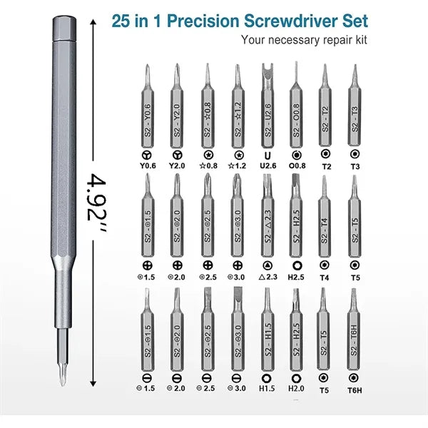 25-in-1 Mini Magnetic Precision Screwdriver Set Case