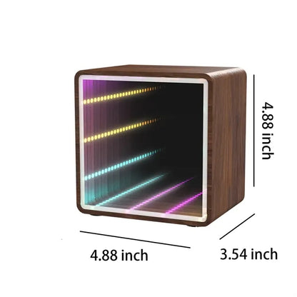 Wood Grain Mirror Light-Up Speaker
