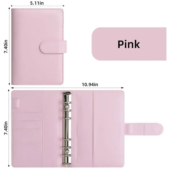 A6 PU Leather 3 Ring Binder/Notebook