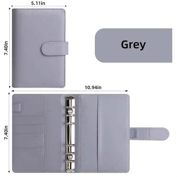 A6 PU Leather 3 Ring Binder/Notebook