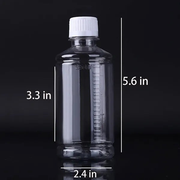 8.4oz Transparent Plastic Shot Bottle