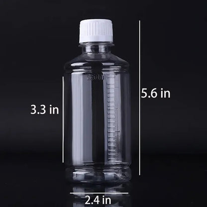 8.4oz Transparent Plastic Shot Bottle