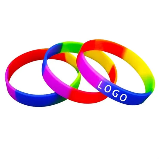 Rainbow Silicone  Bracelets Custom LGBT Pride Wristband