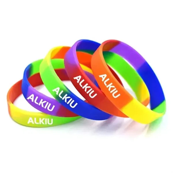 Rainbow Silicone  Bracelets Custom LGBT Pride Wristband