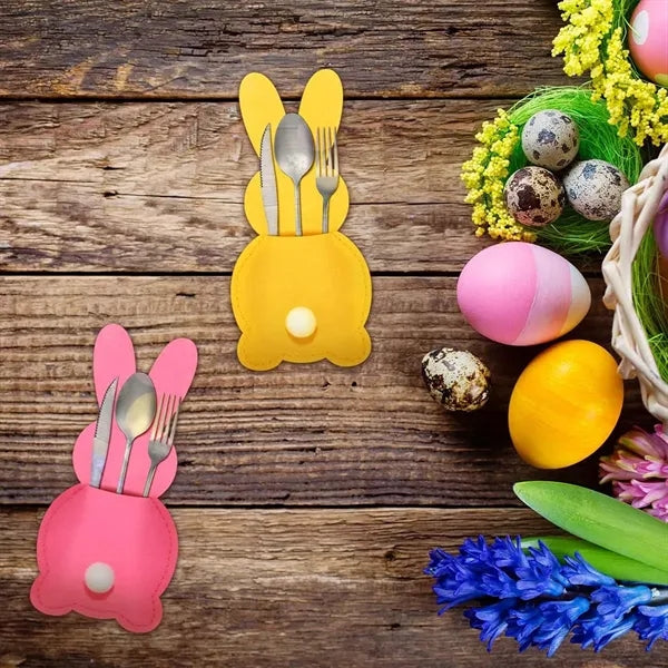 Easter Table Decor Cutlery Utensil Silverware Holder Pouch