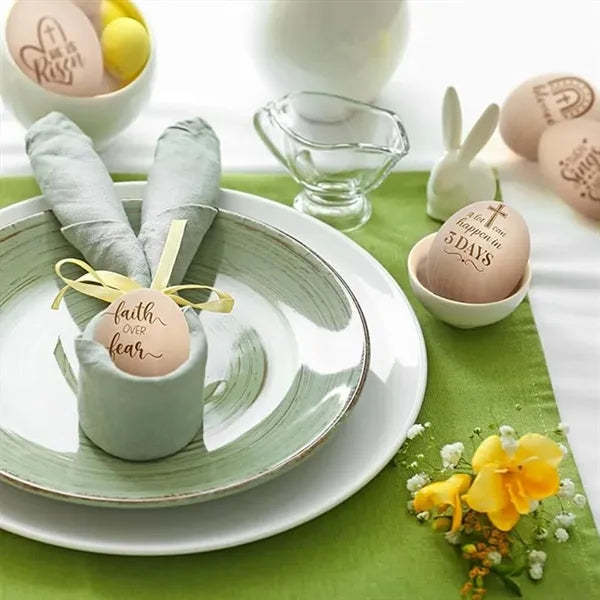 Child Customizable Easter Decorative Wooden DIY Sand Eggs