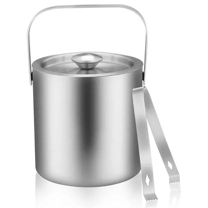 Mini Portable Double Wall Ice Bucket With Tong