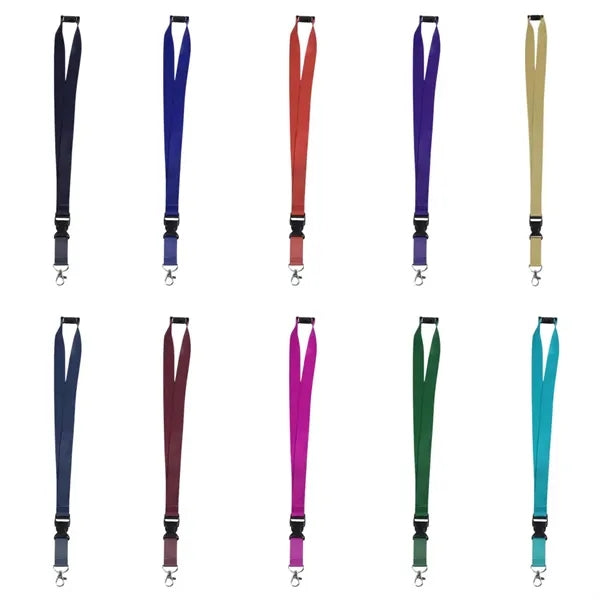 Full Color Lanyard W/ Lobster Claw, Buckle And Breakaway