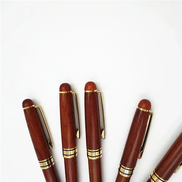 Natural Wood Ballpoint Pen Case Set