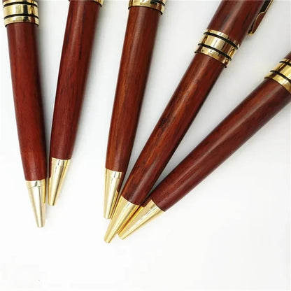 Natural Wood Ballpoint Pen Case Set