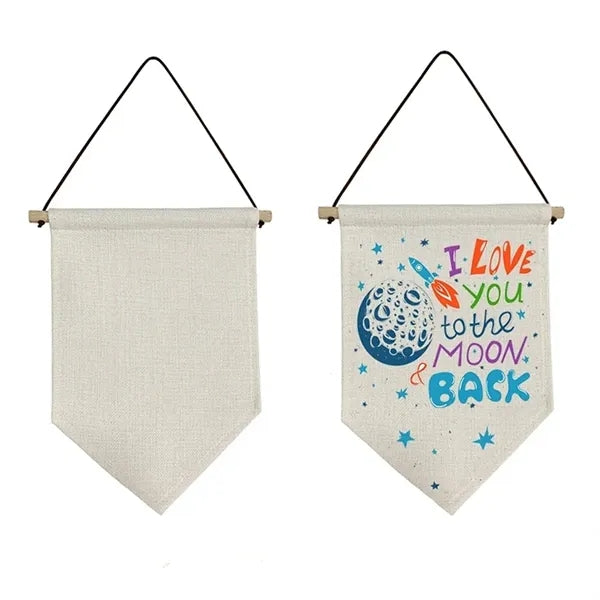 Custom Triangle Linen Flag