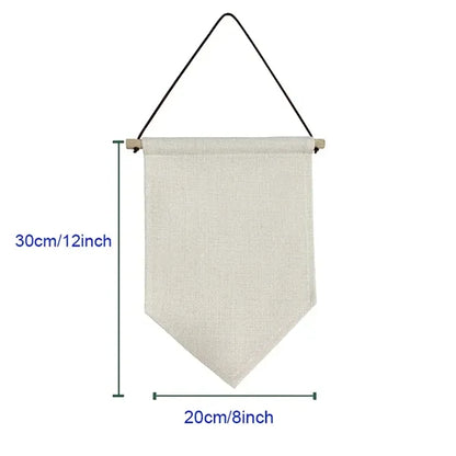 Custom Triangle Linen Flag