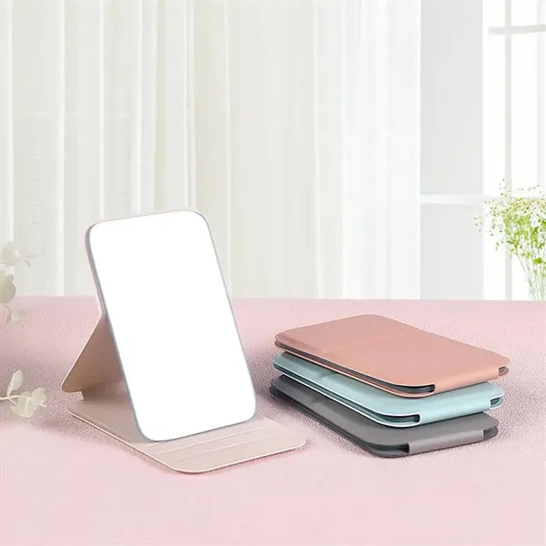 PU Leather Folding Makeup Mirror