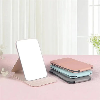 PU Leather Folding Makeup Mirror