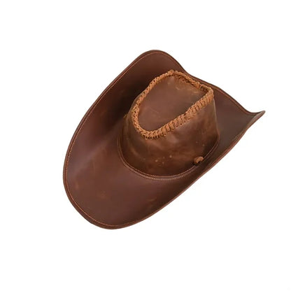 Vintage Leather Western Cowboy Hat