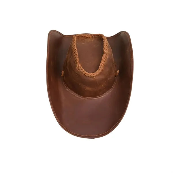 Vintage Leather Western Cowboy Hat