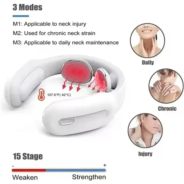 4D Intelligent Neck Massager with Heat Cordless
