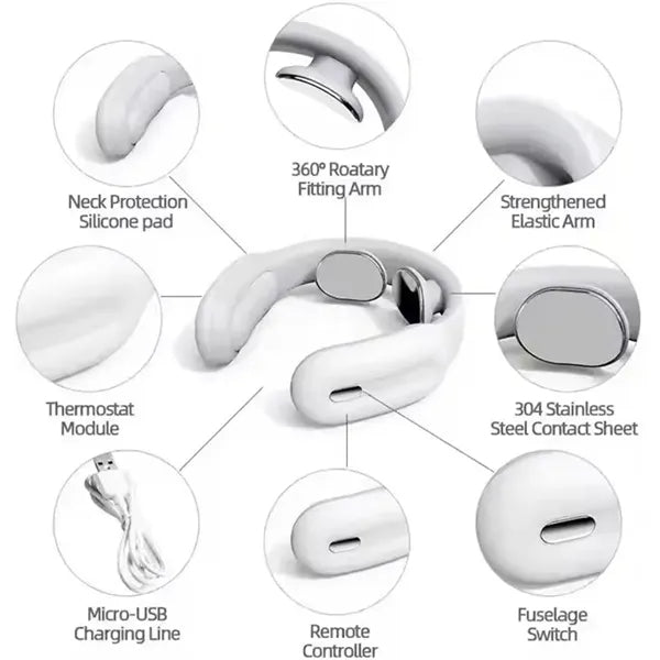 4D Intelligent Neck Massager with Heat Cordless