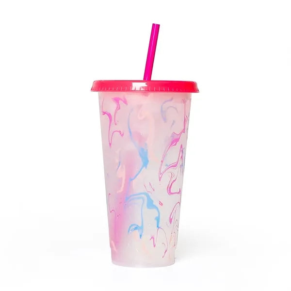 24oz PP full Color Printing Tumbler Color-changing Cup
