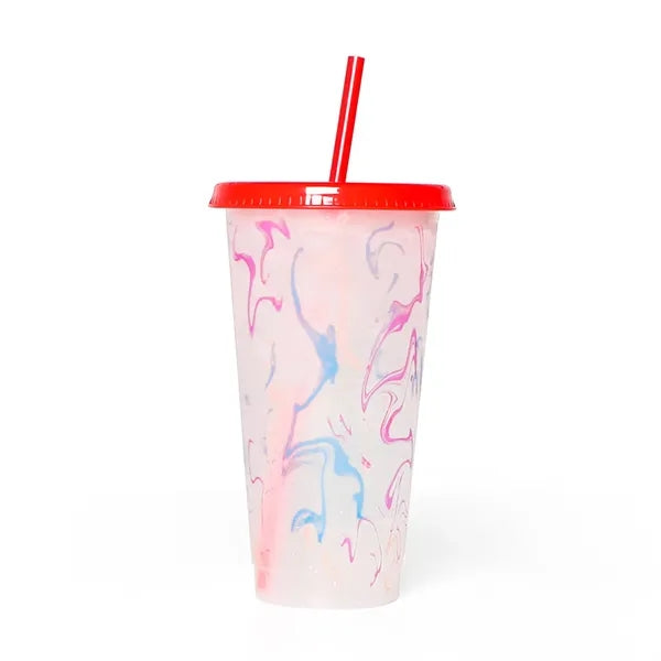 24oz PP full Color Printing Tumbler Color-changing Cup
