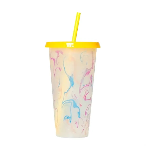 24oz PP full Color Printing Tumbler Color-changing Cup
