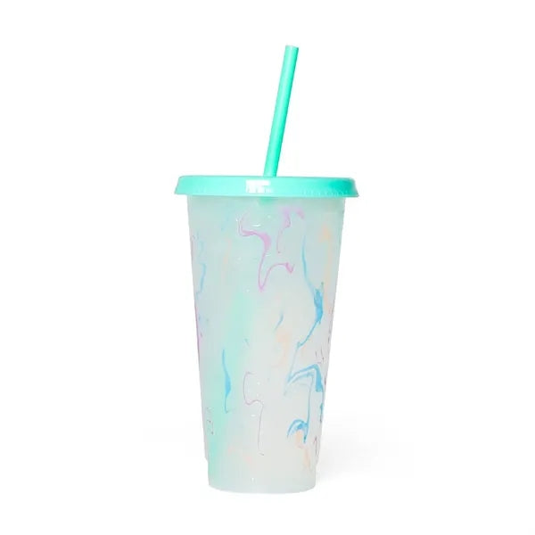 24oz PP full Color Printing Tumbler Color-changing Cup
