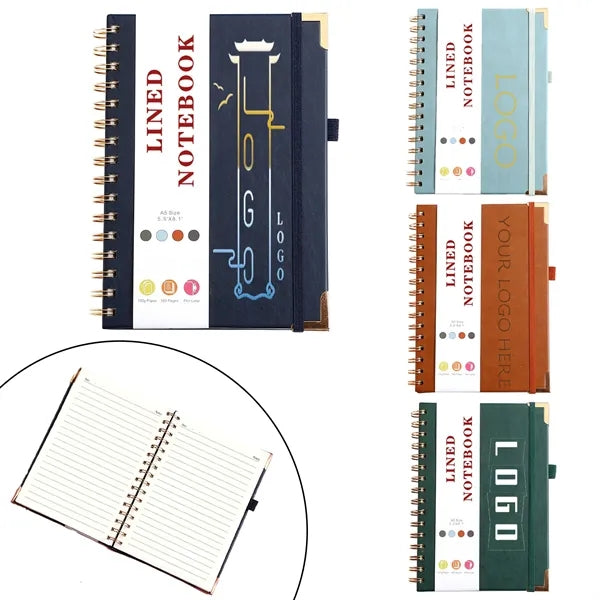 Soft Touch Gold Coil Notebook