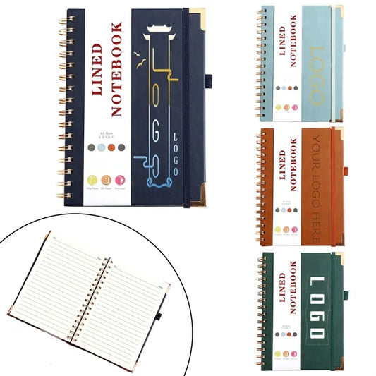 Soft Touch Gold Coil Notebook