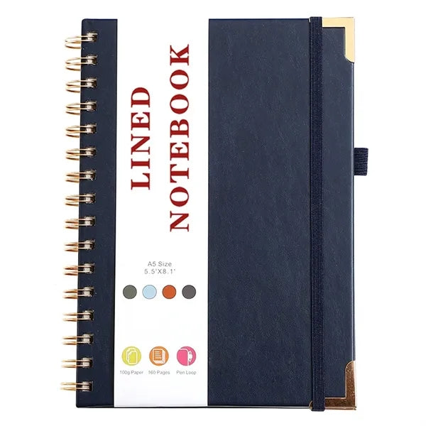 Soft Touch Gold Coil Notebook