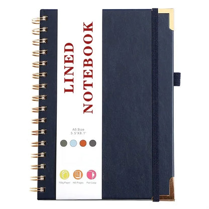 Soft Touch Gold Coil Notebook