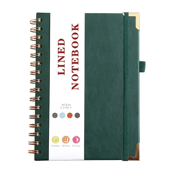 Soft Touch Gold Coil Notebook