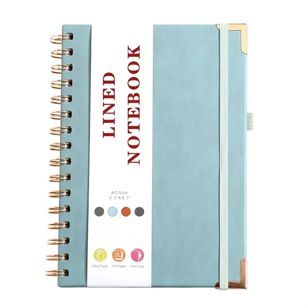 Soft Touch Gold Coil Notebook