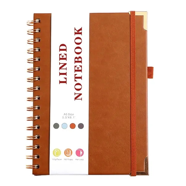 Soft Touch Gold Coil Notebook