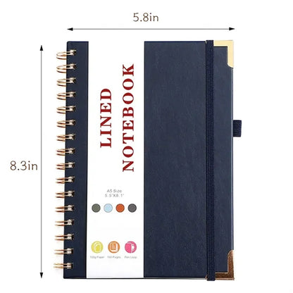 Soft Touch Gold Coil Notebook