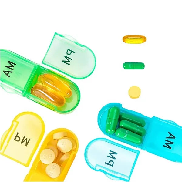 BPA-Free Portable Monthly Pill Organizer w/ AM/PM Labels