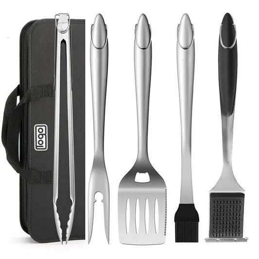 Outdoor Stainless Steel BBQ Tool Set W/ Canvas Bag