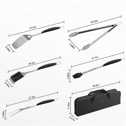 Outdoor Stainless Steel BBQ Tool Set W/ Canvas Bag