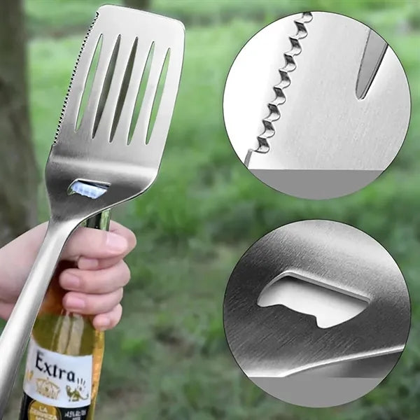 Outdoor Stainless Steel BBQ Tool Set W/ Canvas Bag