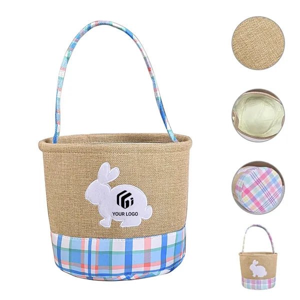 Easter Bunny Basket Egg Hunts Decorations Storage Bag