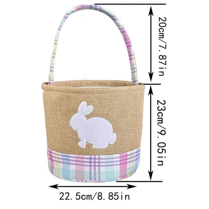 Easter Bunny Basket Egg Hunts Decorations Storage Bag