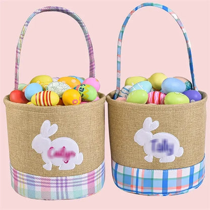 Easter Bunny Basket Egg Hunts Decorations Storage Bag